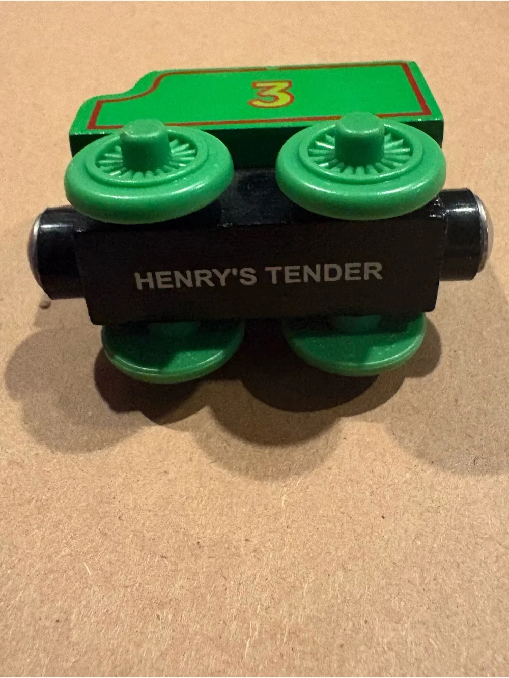 Thomas & Friends Wooden Railway Henry's Tender Green Coal Car No. 3 2003 Vintage